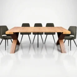 Adelaide tavolo consolle allungabile wood rovere mdf melaminico h75 p45/95/145/195 l90 2-8 posti