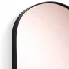 Afterlight oval specchio da parete in acciaio nero opaco specchio di colore rose gold 25x3 h55 cm
