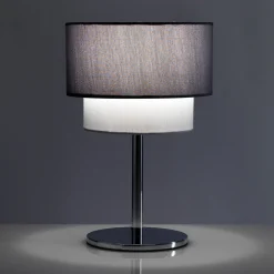 Alaska lampada da tavolo in tessuto grigio d20xh30 cm