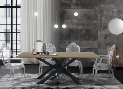 Alycia d lampadario in acciaio oro opaco e 4 sfere in vetro bianco opaco 115x10xh95-132 cm