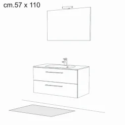 Ambience 23 tappeto bagno scendiletto cm 57 x 110 anallergico antiacaro antiscivolo