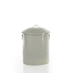 Amerika set 3 mini pattumiere in metallo colore avorio lucido