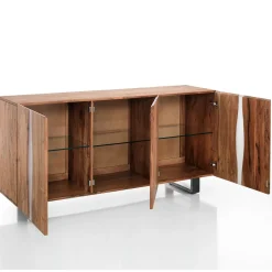 Anubi madia 3 ante realizzata in legno massello di acacia cm.h80 l170 p45
