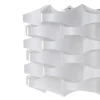 Arca lampada da tavolo in polipropilene bianco opaco e acciaio satinato d36 h47 cm