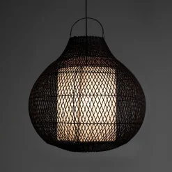 Aritha black lampadario da interno/esterno in lidi colore nero d60xh60 cm