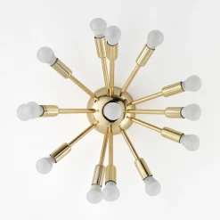 Astra lampadario / applique in metallo oro lucido d43 h29 cm