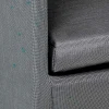 Bali grey poltrona da esterno in alluminio rivestito in pvc grigio scuro 56.5x58xh85 cm