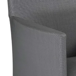Bali grey poltrona da esterno in alluminio rivestito in pvc grigio scuro 56.5x58xh85 cm