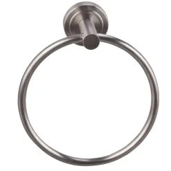 Basic portasalviette ad anello da parete in metallo inox satinato ø16 p6