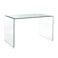 Bend Scrivania in Vetro Curvato spessore 12 mm, 126 x 70 x h 74 cm