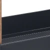 Billy carrello 2 cesti con ruote vili in acciaio nero opaco e effetto legno 31x55.5xh79 cm