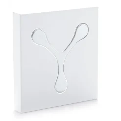 Bin 1 white appendiabiti da muro in metallo verniciato bianco opaco h16.5 l17.5 p2 cm