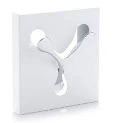 Bin 1 white appendiabiti da muro in metallo verniciato bianco opaco h16.5 l17.5 p2 cm