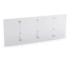 Bin 3 white appendiabiti da muro in metallo bianco opaco h18 l48 p3 cm