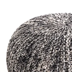 Blend pouf rivestimento 100% cotone grigio d50xh35 cm
