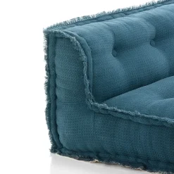 Blue elemento angolare rivestimento cotone nido d'ape blu dimensioni l80 p80 h40 cm