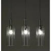 Bottles lampadario 3 luci in vetro trasparente filo regolabile d10 h34 cm