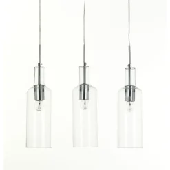 Bottles lampadario 3 luci in vetro trasparente filo regolabile d10 h34 cm