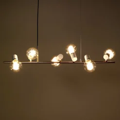 Branch lampadario in metallo ottone luci direzionabili e filo regolabile 90 h120 cm
