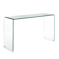 Bridg 125 consolle in vetro curvato 125x40xh70 cm