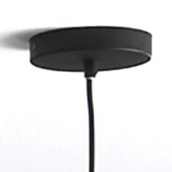 Cap lampadario in metallo nero opaco filo regolabile d34 h28 cm
