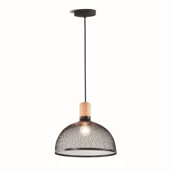 Cap lampadario in metallo nero opaco filo regolabile d34 h28 cm