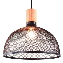Cap lampadario in metallo nero opaco filo regolabile d34 h28 cm