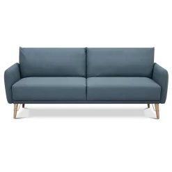 Cigo divano / letto in pelle sintetica di colore blu laguna l210 p86 h86 cm