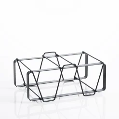 Cin cantinetta modulare nella porta bottiglie in acciaio nero opaco 2 bottiglie 30x12xh12 cm