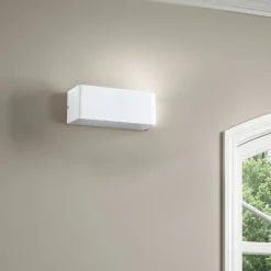 City big applique in alluminio bianco opaco 25x10 h10 cm