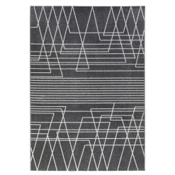 City grey black 15 tappeto 100% polipropilene cm 133 x 190