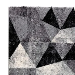 City grey black 02 tappeto corsia 100% polipropilene cm 80 x 150