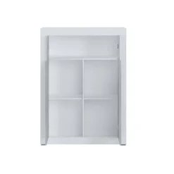 Clarke cement mobile alto colonia cement 2 ante grigio cemento e finitura larice bianco 110x42xh144 cm