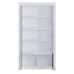 Clarke cement vetrina colonia cement 2 ante vetro e grigio cemento struttura finitura larice bianco 110x42xh191 cm