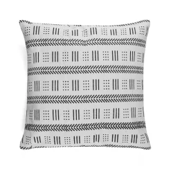 Code cuscino 100% cotone lato decorato lato a tinta unita coordinato made in india 52x52 cm