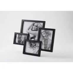 Collage 4 foto portafoto da tavolo colore nero opaco h.36 l.475 p.2 cm
