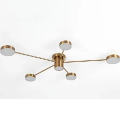 Combo b lampadario led in metallo verniciato ottone 100x70 h13 cm