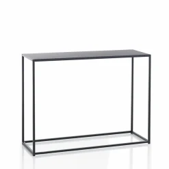 Consolle Doppia THIN in Acciaio Antracite Opaco Grande, 100x40xh77.5 Piccola, 90x38xh67.5 cm