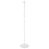 Creta appendiabiti in acciaio bianco opaco pomelli in acrilico trasparente h170xd34 cm
