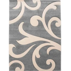 Damasko grey tappeto intagliato a mano 160 x 230 cm