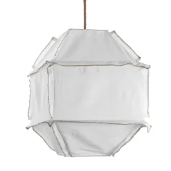 Datu lampadario in cotone bianco naturale per interno/esterno 40x40xh55 cm