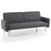 Dede divano - letto schienale reclinabile 3 posizioni (divano / relax / letto) tessuto di colore grigio l190 p90 h80