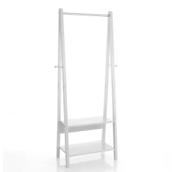 Delia stender laccato bianco opaco co 2 ripiani 66x39xh180 cm