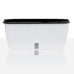 Dhalia big vaso autoinnaffiante per esterno e interno bianco lucido 46.5x22.5xh20 cm