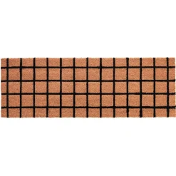 Dido zerbino runner in fibre di cocco con retro antiscivolo pvc colore naturale 40x120x2 cm
