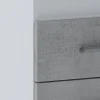 Dink Scrivania 3 Cassetti finitura Larice Bianco e Grigio Cemento, 120 x 48 x h 75 cm