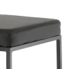 Dodo black sgabello in pelle sintetica nera e metallo verniciato nero opaco 41x41xh88 cm
