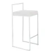 Dodo white sgabello in pelle sintetica e metallo colore bianco 41x41xh88