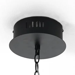 Dome mike lampadario in filo di metallo nero opaco d23 h34 cm