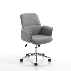 Dony grey poltrona ufficio in tessuto grigio con ruote 62x62 h 92/100 cm